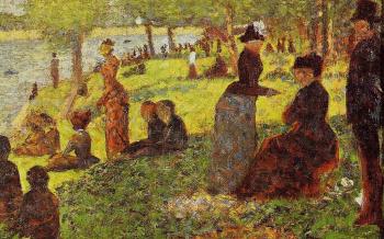 喬治 脩拉 La Grande Jatte, Sketch with Many Figures